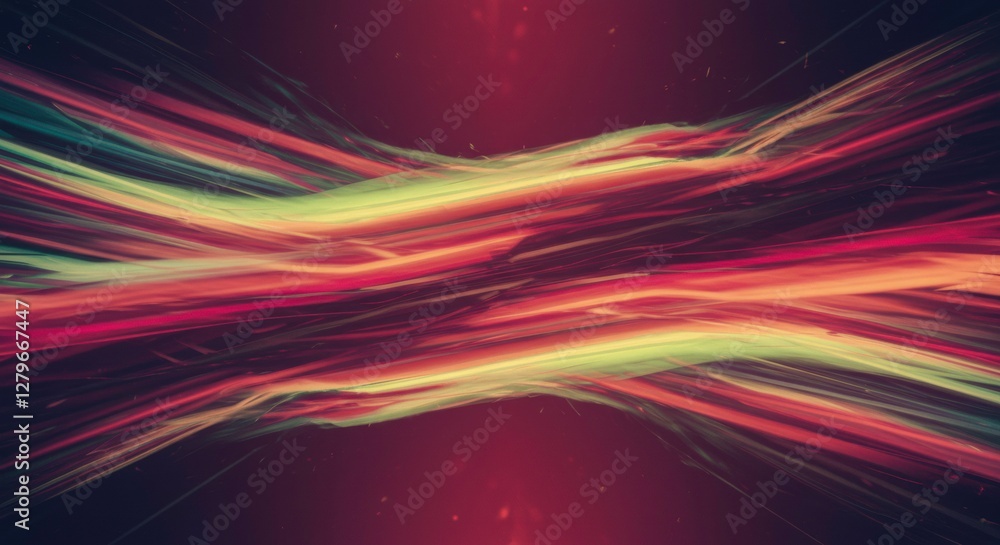 Poster abstract energy stream: an abstract composition of vibrant, intertwined energy streams flowing acros