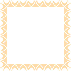 Intricate Square Shape Gold Pattern Border Frame