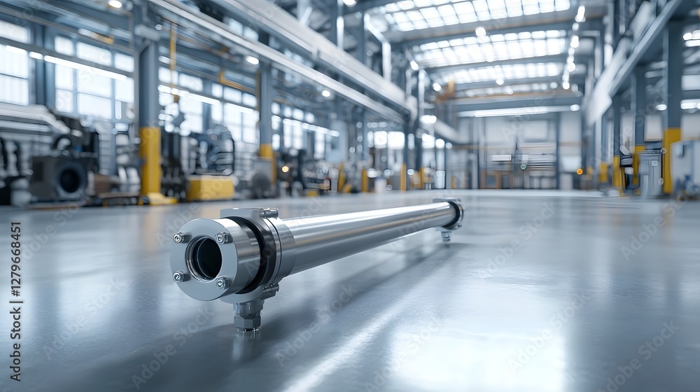 Leinwandbilder 3d rendered animation showcasing the smooth and efficient extension and retraction of a hydraulic cy