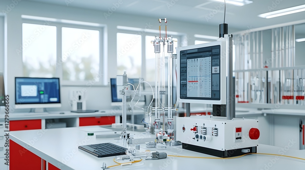 Poster A Cutting Edge High Pressure Pneumatic Test System Monitoring Efficiency and Performance in a Sophisticated Laboratory Setting Designed for Advanced Scientific Research and Engineering Analysis