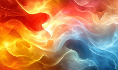 Obraz premium Colorful smoke pattern forming an abstract background design, suitable for various creative projects