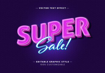 Pink And Blue Neon Font Glowing Retro Bold Text Effect