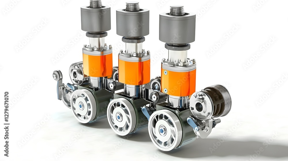 Fototapete detailed cross section view showcasing the intricate inner workings and pressure driven motion of an
