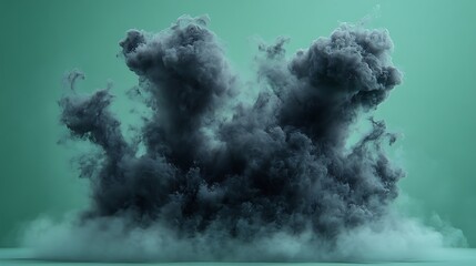 Smoky Abstract Art with Thick Dark Rising Clouds image
