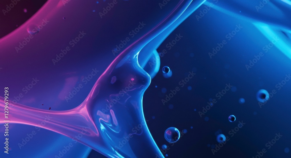 Poster abstract fluid art: a mesmerizing close-up of vibrant, abstract fluid art, swirling with dynamic col