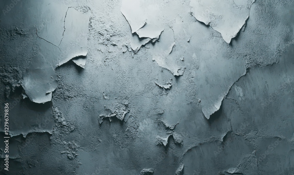 Poster worn concrete wall with peeling paint and subtle textures, illuminated by soft diffused light, creat
