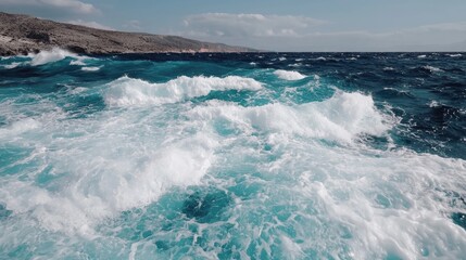 Obraz premium Powerful ocean waves crashing