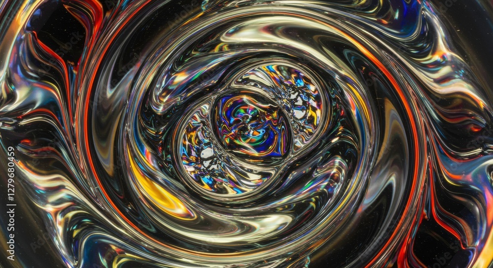 Poster whirlwind of colors: a mesmerizing display of swirling colors and intricate patterns creates a dynam