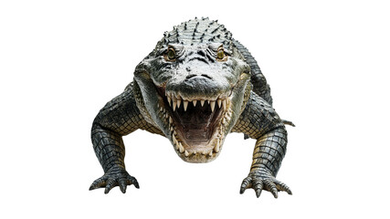 Obraz premium Large crocodile with open mouth in natural pose