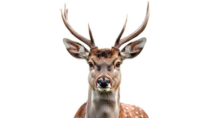 Majestic deer with impressive antlers in nature