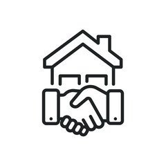 Deal thin line icons. Editable stroke and Perfect pixel on transparent background