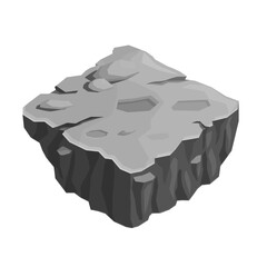 isometric stone desert landscape, vector illustration