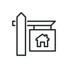 Sell sign thin line icons. Editable stroke and Perfect pixel on transparent background