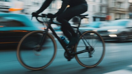 Obraz premium Cyclist on the street