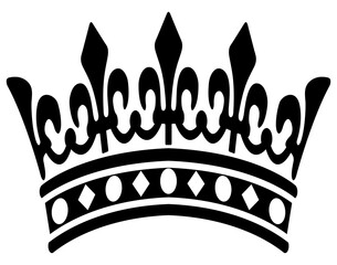 Crown icon. Crown symbol isolated on white background. Crown sign.