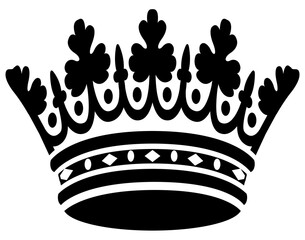 Crown icon. Crown symbol isolated on white background. Crown sign.