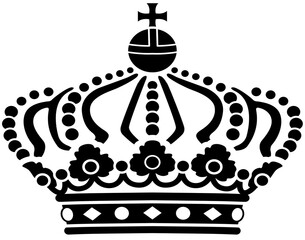 Crown icon. Crown symbol isolated on white background. Crown sign.