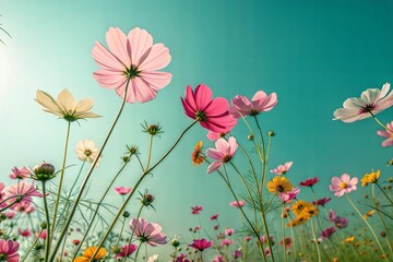 Obraz premium pink flowers background