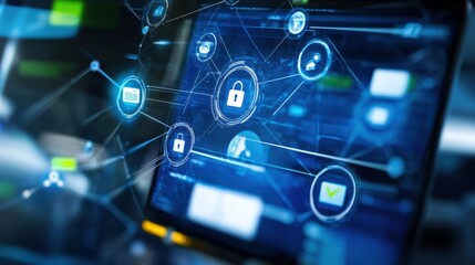 Enhancing cybersecurity measures digital workspace infographic technology virtual environment data protection strategies