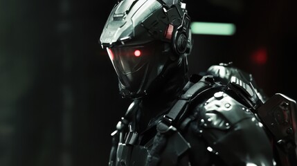 Futuristic armored soldier
