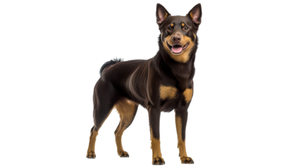 Happy dog posing for a portrait in bright light