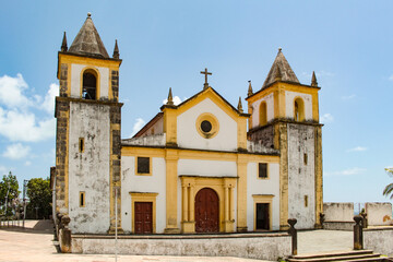 Facade of the Sé Cathedral and Igreja Matriz de São Salvador do Mundo, in the historic center of...