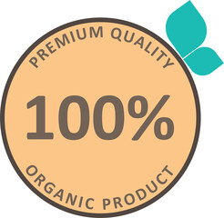 100% Organic Eco Health Food Label 