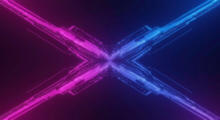 Neon Cross: A vibrant neon cross glows brightly against a dark backdrop. The striking design and vivid colors create a captivating visual effect.