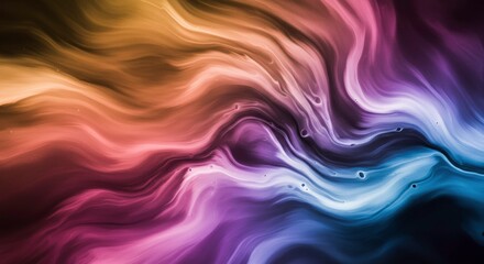 Obraz premium Colorful Fluid Abstract: A vibrant and dynamic fluid abstract in a rainbow of colors, creating a mesmerizing visual effect that evokes a sense of movement and energy.