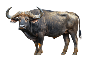 Majestic buffalo standing in a natural pose