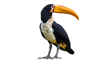 Colorful bird with a long beak in natural pose