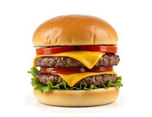 Delicious fast food, burgers, burgers, hamburgers, cheeseburgers, isolated on white background