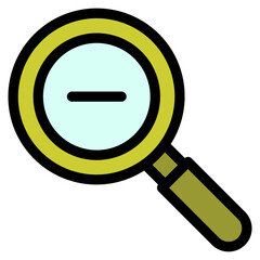 Zoom Out Icon Element For Design