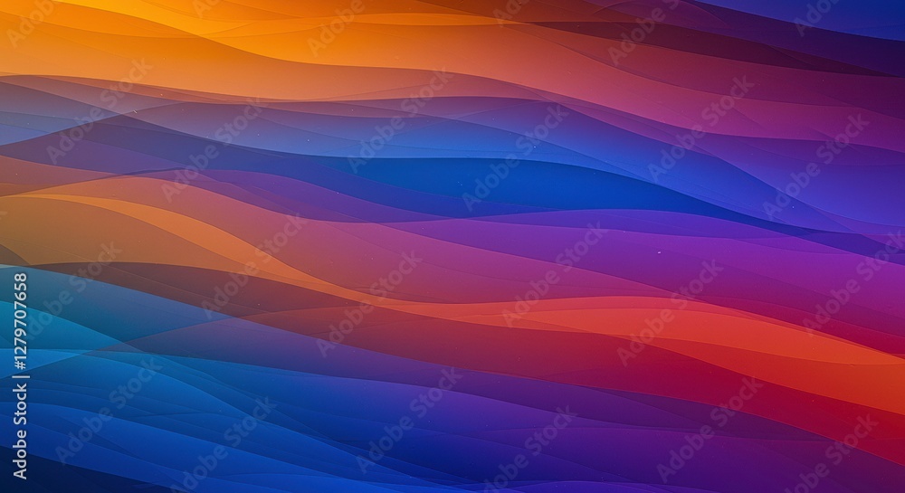 Poster vibrant flow: abstract and dynamic, an interplay of colors create a flowing design.