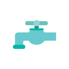 Water faucet flat icon vector design illustration. 