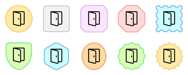 Editable door, entrance, port vector icon. Construction, tools, industry. Part of a big icon set family. Perfect for web and app interfaces, presentations, infographics, etc