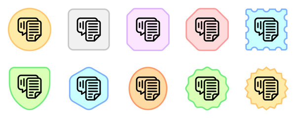 Editable speech recognition, transcription vector icon. AI technology, artificial intelligence. Part of a big icon set family. Perfect for web and app interfaces, presentations, infographics, etc