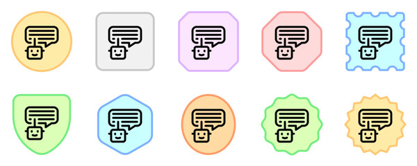Editable chat bot, smart assistant vector icon. AI technology, artificial intelligence, computer. Part of a big icon set family. Perfect for web and app interfaces, presentations, infographics, etc