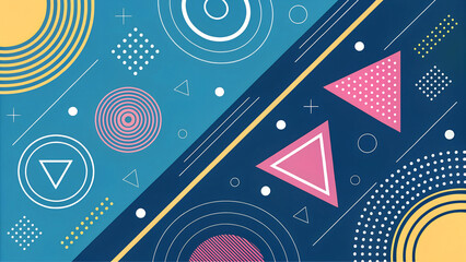 Bold Geometric Color Divide
