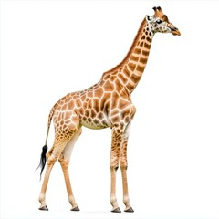 This stunning giraffe showcases its elegant neck and beauty, making it an ideal portrait for wildlife enthusiasts.