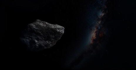 meteorite heading towards earth seen from space