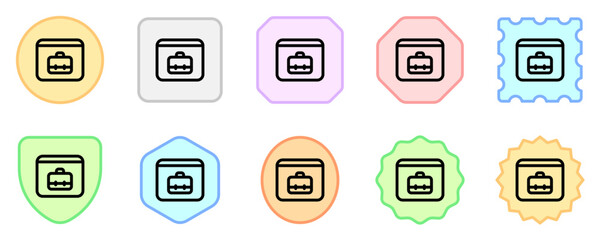 Editable job search, website, briefcase, online portfolio vector icon. Business, work, office. Part of a big icon set family. Perfect for web and app interfaces, presentations, infographics, etc