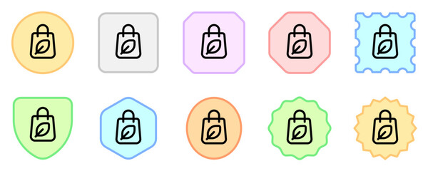 Editable biodegradable, reusable, shopping, paper bag vector icon. Environment, ecology friendly. Part of a big icon set family. Perfect for web and app interfaces, presentations, infographics, etc