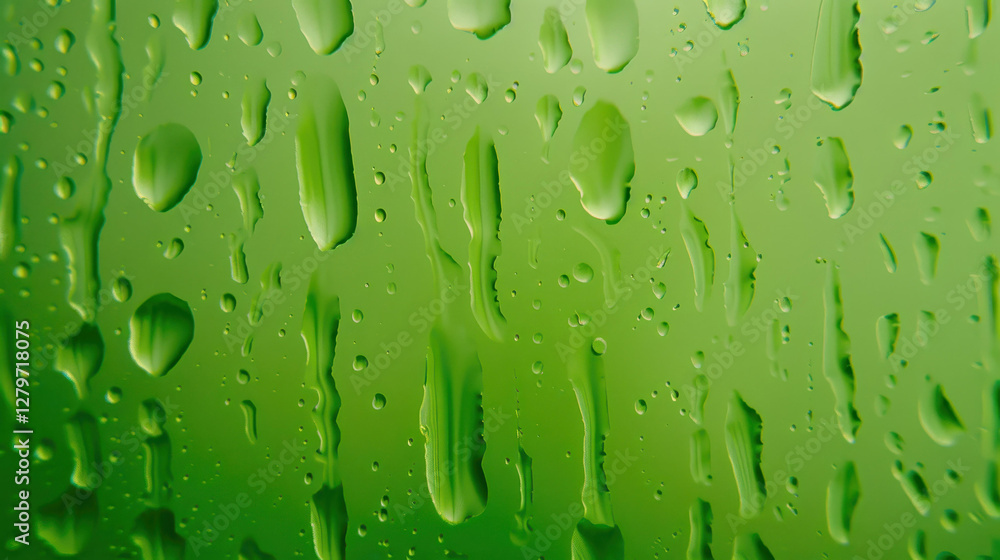 Poster discover the mesmerizing texture of raindrops cascading on glass, creating beautiful patterns and a 