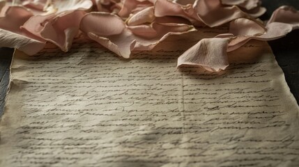 Paper with neatly written romantic words, symbolizing a well-prepared speech