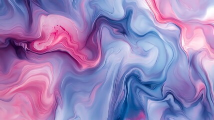 Pink and blue abstract marble painting, fluid art texture background