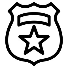 Police Badge Icon Element For Design