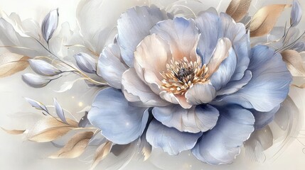 Close-up of a delicate gray flower against a white backdrop.