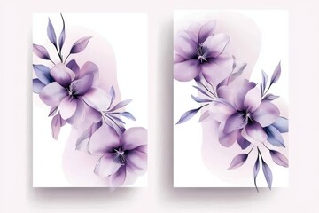 Versatile template perfect for wedding invitations and business cards. 