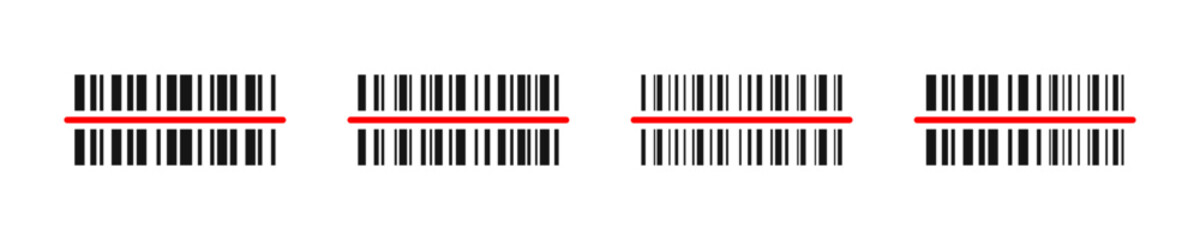 Bar code. Product barcodes for digital laser scanning on packaging. Product sticker, label bar